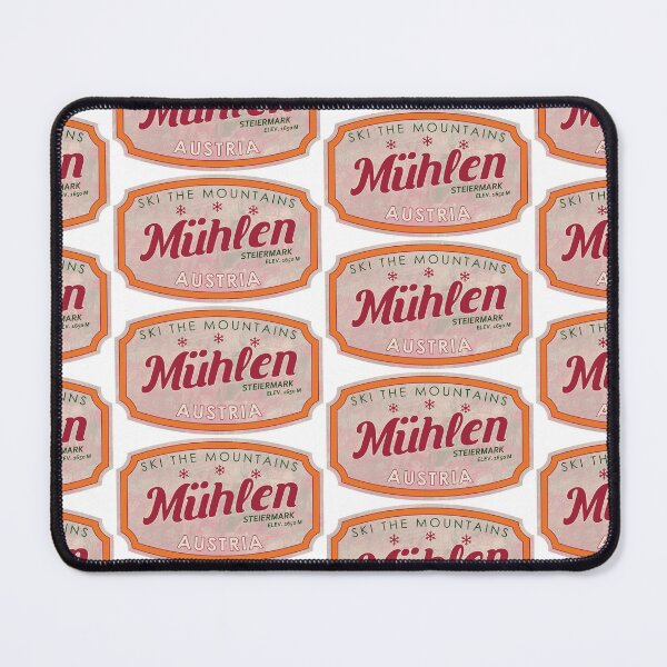 Item preview, Mühlen, Austria, Steiermark, Ski, textured skiing badge designed and sold by Wanderful-roads.