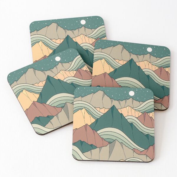 Item preview, Dark green waves designed and sold by Swadeillustrations.