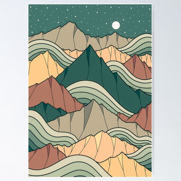 Item preview, Dark green waves designed and sold by Swadeillustrations.