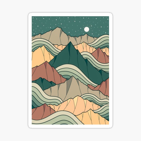 Item preview, Dark green waves designed and sold by Swadeillustrations.
