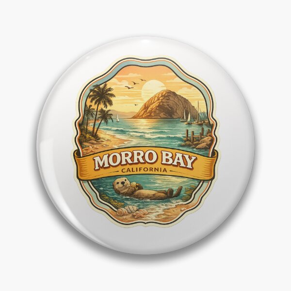 Item preview, Morro Bay California Sunset View – Coastal Otter, Morro Rock, and Pacific Sailing Scene designed and sold by Places On Earth.