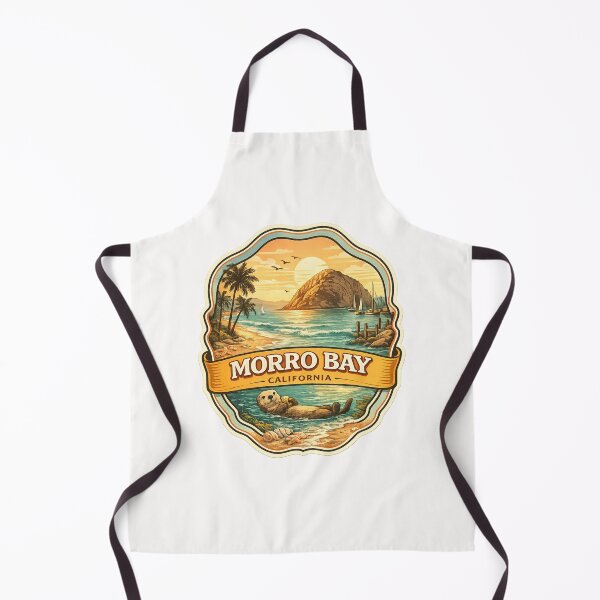 Item preview, Morro Bay California Sunset View – Coastal Otter, Morro Rock, and Pacific Sailing Scene designed and sold by Places On Earth.