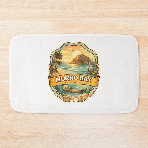 Item preview, Morro Bay California Sunset View – Coastal Otter, Morro Rock, and Pacific Sailing Scene designed and sold by Places On Earth.