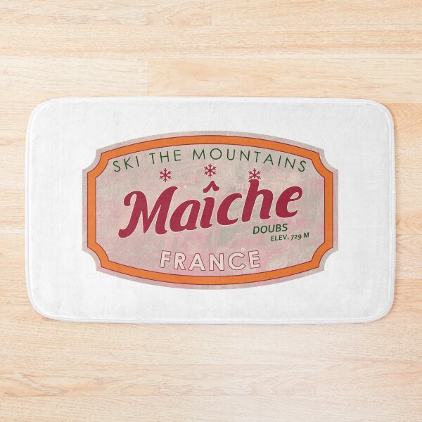 Item preview, Maîche, France, Doubs, Ski, textured skiing badge designed and sold by Wanderful-roads.