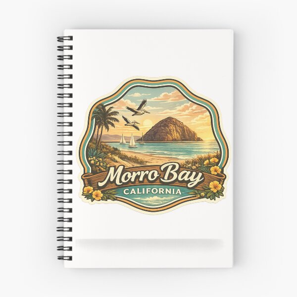 Item preview, Morro Bay California Coastal Scene – Seabirds, Sailboats and Morro Rock at Golden Hour designed and sold by Places On Earth.
