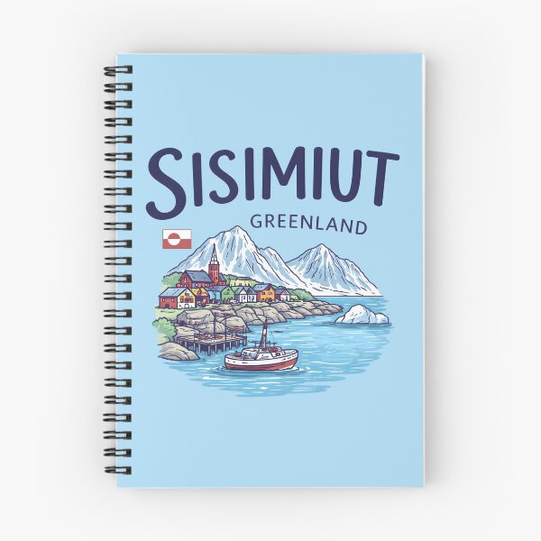 Item preview, Sisimiut Greenland Cute And Colorful Landscape With Flag designed and sold by HowToCanadian.