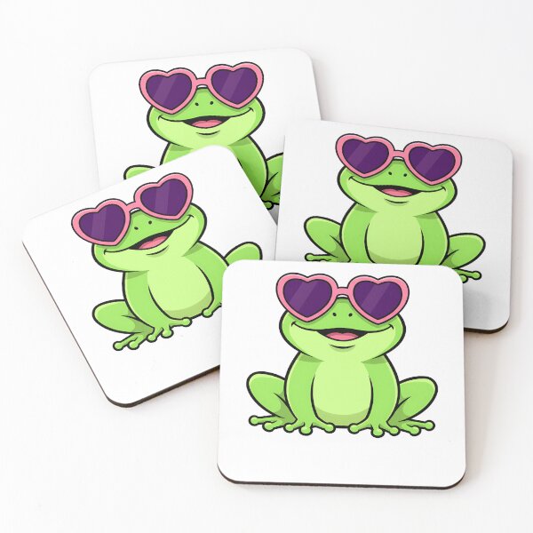 Item preview, Cute Frog Pink Heart Sunglasses designed and sold by k3rstman1.