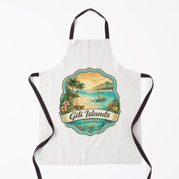 Item preview, Gili Islands Indonesia Tropical Coast – Sea Turtle, Fishing Boat and Sunset Paradise designed and sold by Places On Earth.