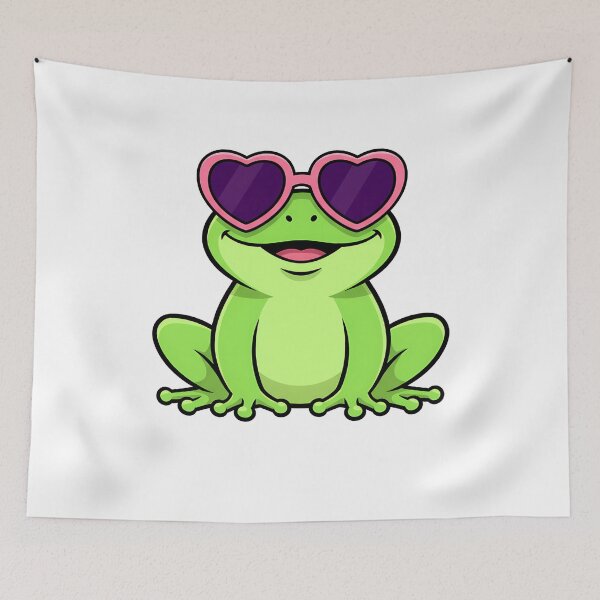 Item preview, Cute Frog Pink Heart Sunglasses designed and sold by k3rstman1.