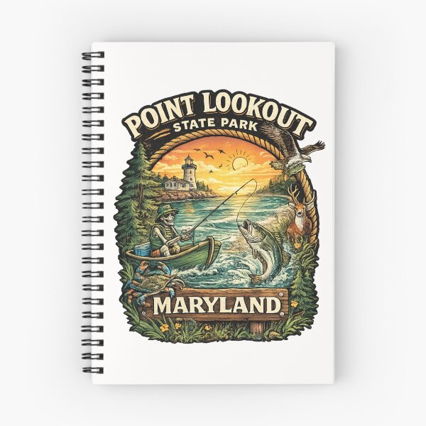 Item preview, Point Lookout State Park Maryland Badge – Lighthouse, Chesapeake Bay Fishing and Wildlife designed and sold by Places On Earth.