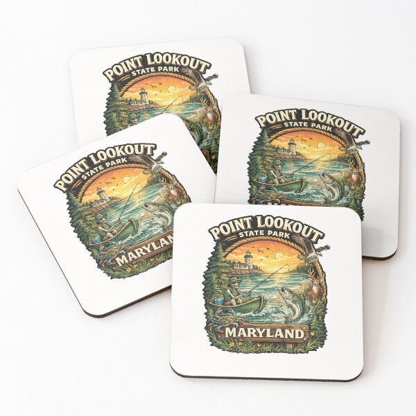 Item preview, Point Lookout State Park Maryland Badge – Lighthouse, Chesapeake Bay Fishing and Wildlife designed and sold by Places On Earth.
