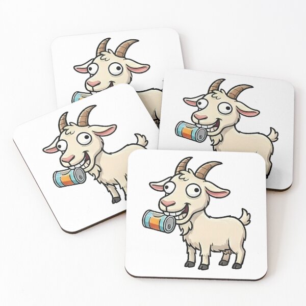 Item preview, Goofy Cartoon Goat Drinking Soda Can designed and sold by k3rstman1.