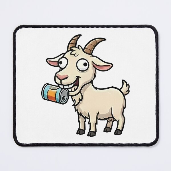 Item preview, Goofy Cartoon Goat Drinking Soda Can designed and sold by k3rstman1.