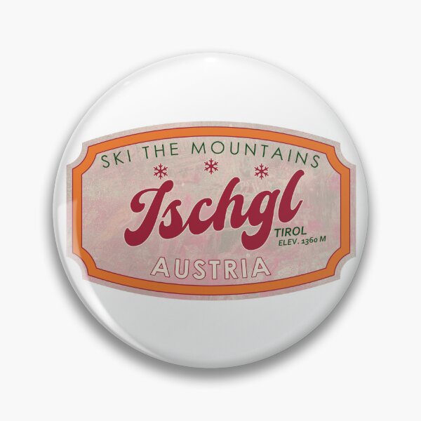 Item preview, Ischgl, Austria, Tirol, Ski, textured skiing badge designed and sold by Wanderful-roads.