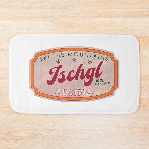 Item preview, Ischgl, Austria, Tirol, Ski, textured skiing badge designed and sold by Wanderful-roads.