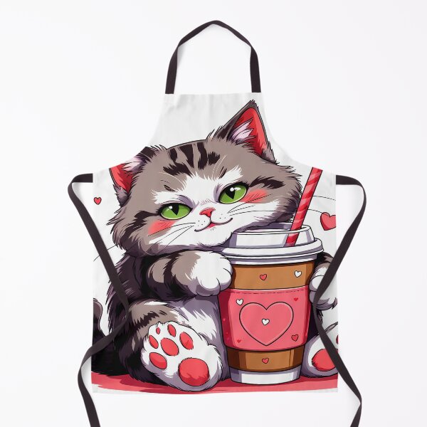 Item preview, Heart Cup Cat – Cozy Valentine Coffee designed and sold by meesub.