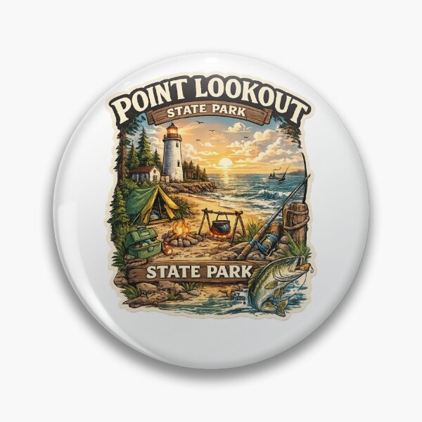Item preview, Point Lookout State Park Maryland Scene – Campsite, Lighthouse and Chesapeake Bay Shoreline designed and sold by Aryabek.