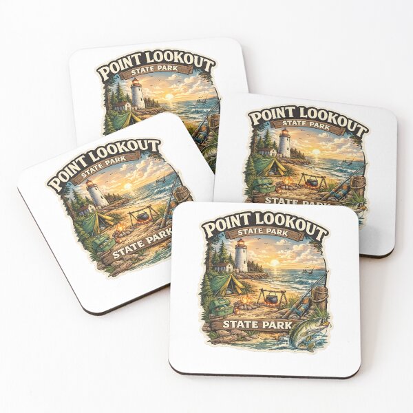 Item preview, Point Lookout State Park Maryland Scene – Campsite, Lighthouse and Chesapeake Bay Shoreline designed and sold by Aryabek.