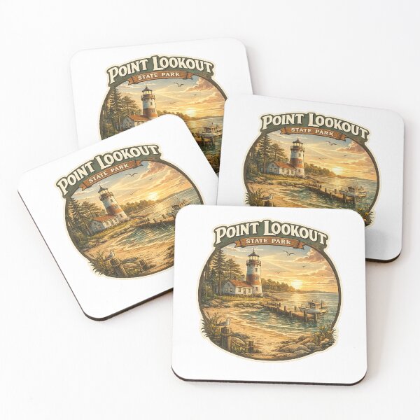 Item preview, Sunset at Point Lookout State Park Maryland – Lighthouse, Fishing Pier and Coastal Tranquility designed and sold by Aryabek.