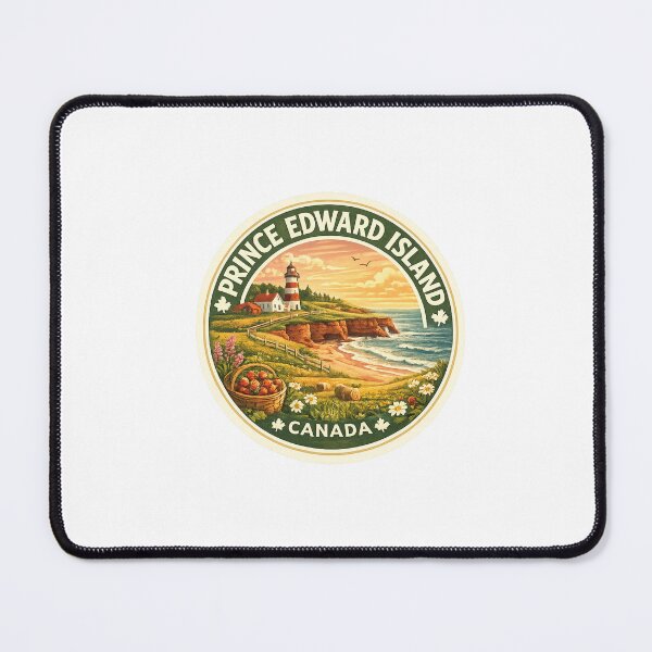 Item preview, Prince Edward Island Canada Shores – Red Cliffs, Lighthouse, and Maritime Harvest Scene designed and sold by Aryabek.