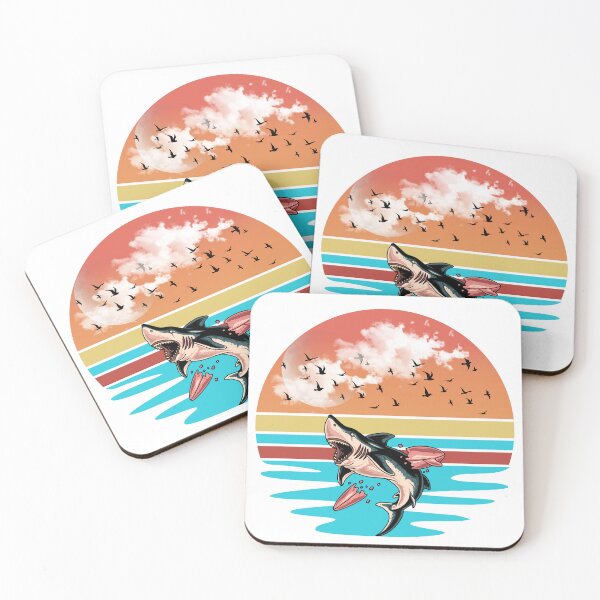 Item preview, Predator Mode Vintage Shark Ocean Hunter Retro Marine Wildlife Design designed and sold by KapiPrint.
