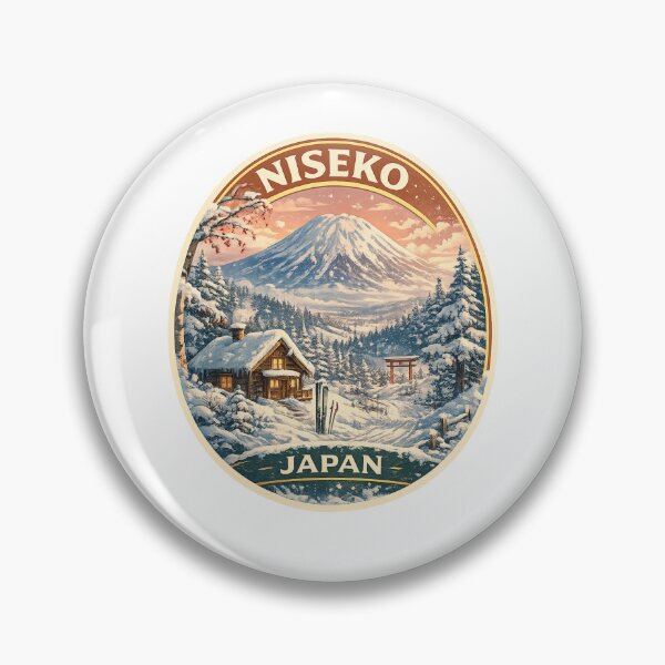 Item preview, Niseko Japan Snowy Mountain Scene – Mount Yotei, Log Cabin and Torii Gate designed and sold by Aryabek.