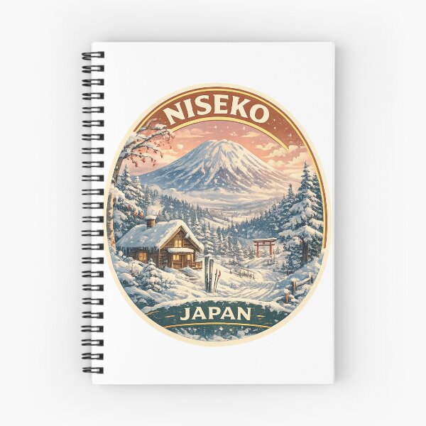 Item preview, Niseko Japan Snowy Mountain Scene – Mount Yotei, Log Cabin and Torii Gate designed and sold by Aryabek.
