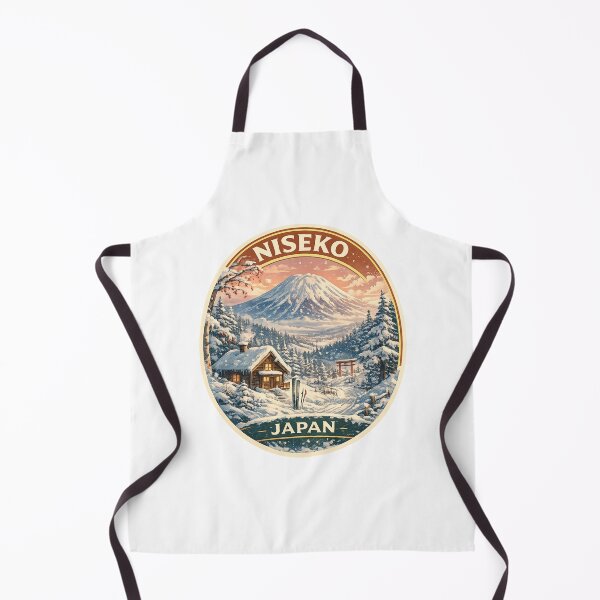 Item preview, Niseko Japan Snowy Mountain Scene – Mount Yotei, Log Cabin and Torii Gate designed and sold by Aryabek.