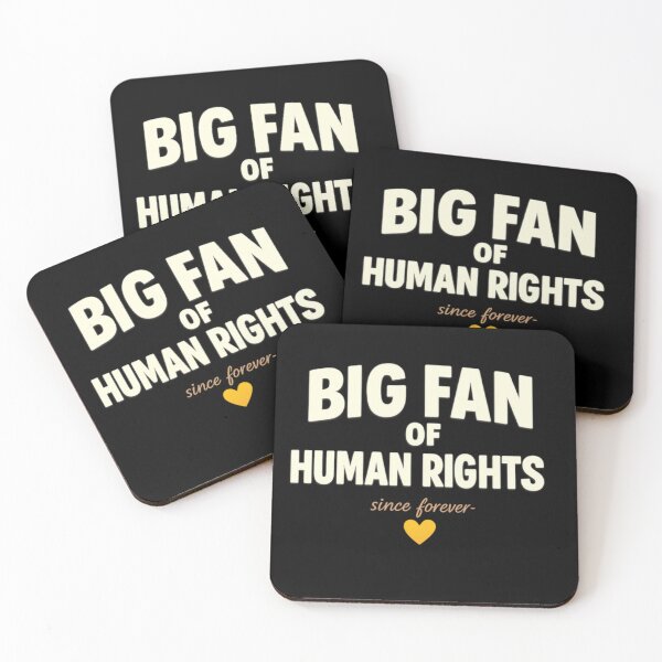 Item preview, Big Fan of Human Rights – Minimalist Statement Design designed and sold by FrameFlow.