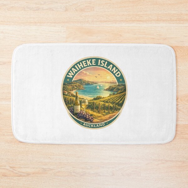Item preview, Waiheke Island Wine Coast View – Vineyard Hills, Sunset Sea and Auckland City Skyline designed and sold by Aryabek.