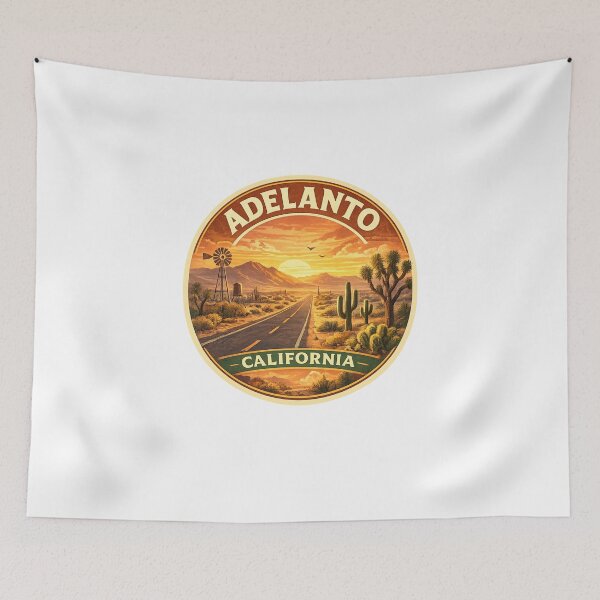 Item preview, Adelanto California Desert Highway – Joshua Trees, Mountains and Mojave Sunset designed and sold by Aryabek.