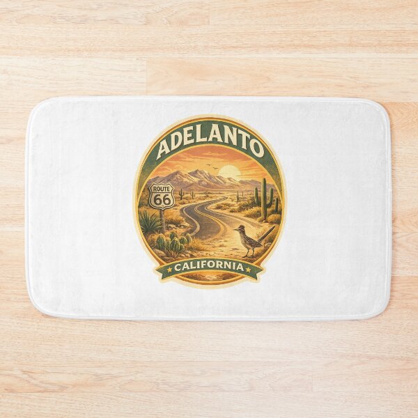 Item preview, Adelanto California Route 66 – Mojave Desert Road with Joshua Trees and Mountain Vista designed and sold by Aryabek.