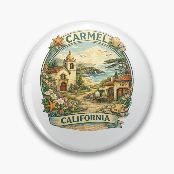 Item preview, Carmel-by-the-Sea California Coastline – Spanish Mission, Coastal Cliffs and Seaside Art Village designed and sold by Aryabek.