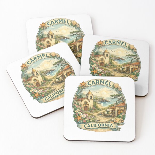 Item preview, Carmel-by-the-Sea California Coastline – Spanish Mission, Coastal Cliffs and Seaside Art Village designed and sold by Aryabek.