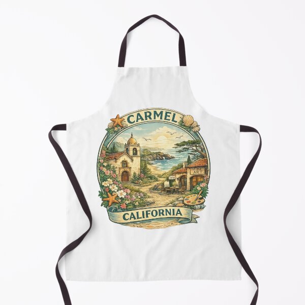 Item preview, Carmel-by-the-Sea California Coastline – Spanish Mission, Coastal Cliffs and Seaside Art Village designed and sold by Aryabek.