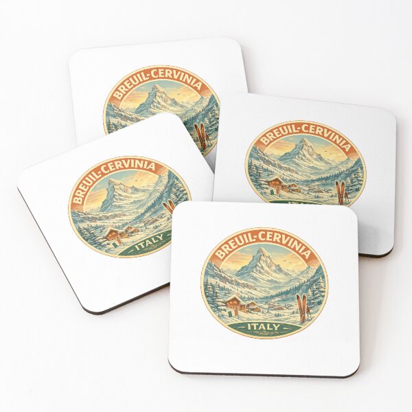 Item preview, Breuil-Cervinia Italy Alps – Matterhorn Peak, Snow Chalets and Alpine Ski Slopes designed and sold by Aryabek.