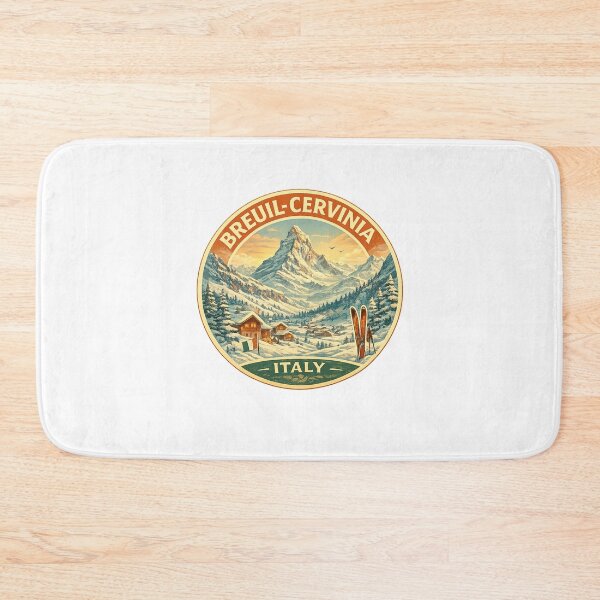 Item preview, Breuil-Cervinia Italy Alps – Matterhorn Peak, Snow Chalets and Alpine Ski Slopes designed and sold by Aryabek.