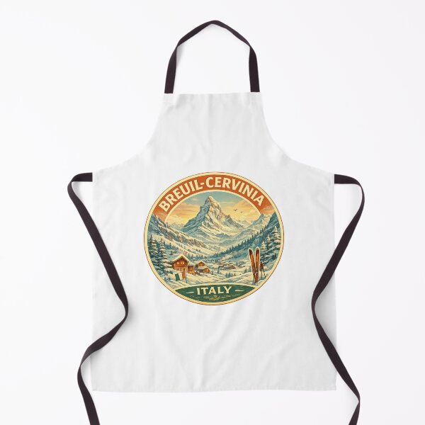 Item preview, Breuil-Cervinia Italy Alps – Matterhorn Peak, Snow Chalets and Alpine Ski Slopes designed and sold by Aryabek.
