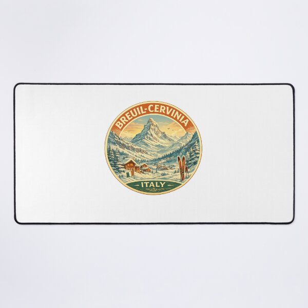 Item preview, Breuil-Cervinia Italy Alps – Matterhorn Peak, Snow Chalets and Alpine Ski Slopes designed and sold by Aryabek.