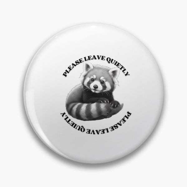 Item preview, Funny Introvert Red Panda – “Please Leave Quietly” Cute Sarcastic Meme Animal T-Shirt & Sticker designed and sold by ChaosCritters.