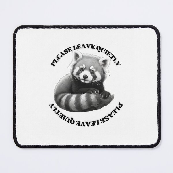 Item preview, Funny Introvert Red Panda – “Please Leave Quietly” Cute Sarcastic Meme Animal T-Shirt & Sticker designed and sold by ChaosCritters.