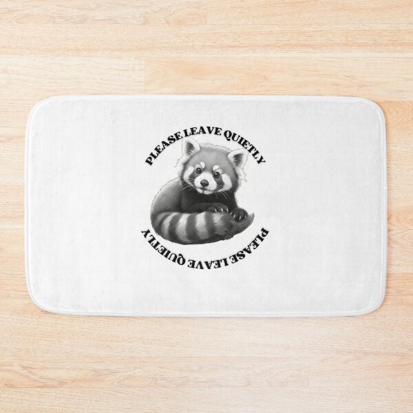Item preview, Funny Introvert Red Panda – “Please Leave Quietly” Cute Sarcastic Meme Animal T-Shirt & Sticker designed and sold by ChaosCritters.