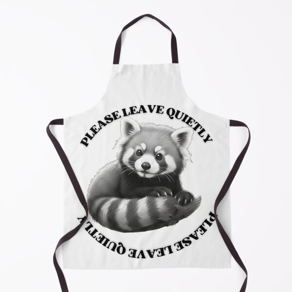 Item preview, Funny Introvert Red Panda – “Please Leave Quietly” Cute Sarcastic Meme Animal T-Shirt & Sticker designed and sold by ChaosCritters.