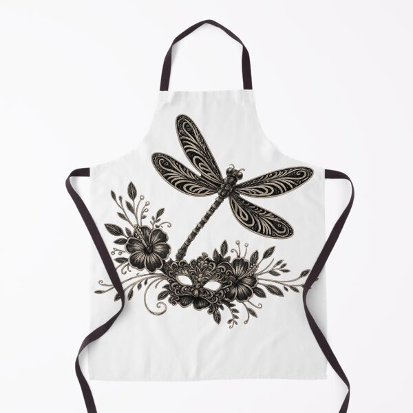 Item preview, Silent Masquerade Dragonfly Mask Art designed and sold by CottonandQuill.