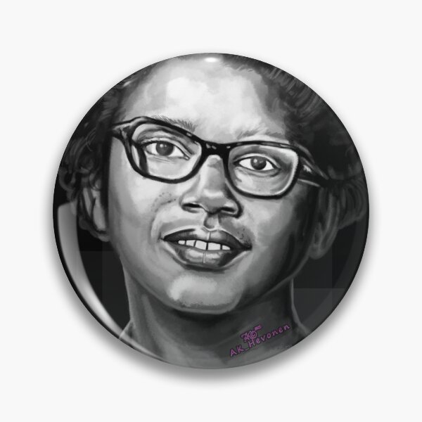 Item preview, Claudette Colvin, handpainted portrait designed and sold by AK-Hevonen.