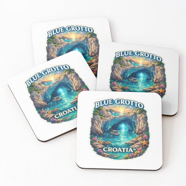 Item preview, Blue Grotto Sea Cave – Biševo Island Sunset, Adriatic Waters, and Dalmatian Coast Marvel in Croatia designed and sold by Aryabek.
