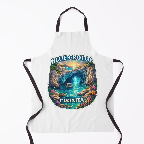 Item preview, Blue Grotto Sea Cave – Biševo Island Sunset, Adriatic Waters, and Dalmatian Coast Marvel in Croatia designed and sold by Aryabek.