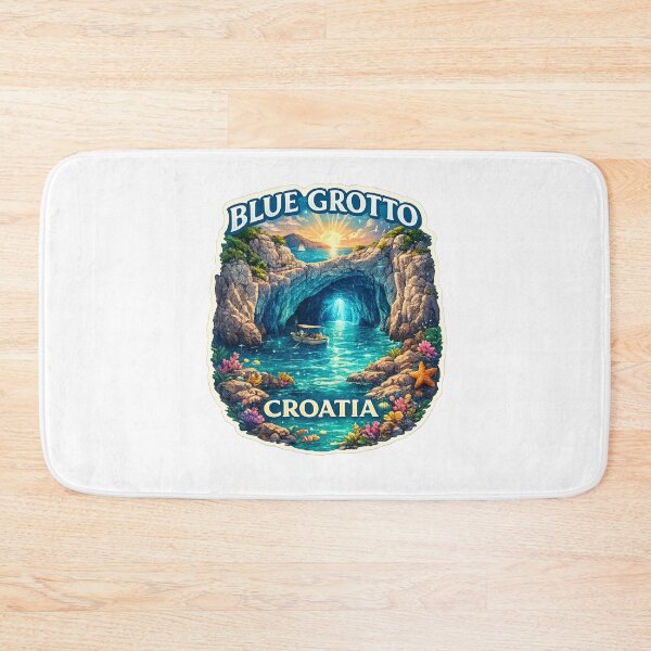 Item preview, Blue Grotto Sea Cave – Biševo Island Sunset, Adriatic Waters, and Dalmatian Coast Marvel in Croatia designed and sold by Aryabek.