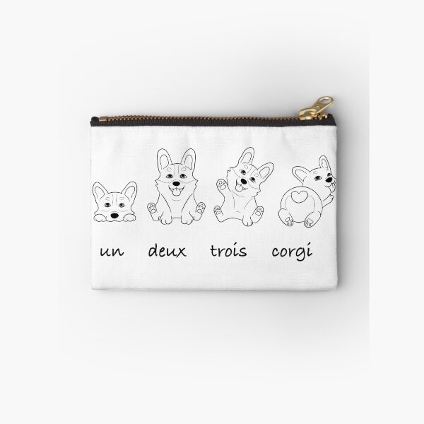 Item preview, French Corgi Design – Un Deux Trois Cute Dog Illustration designed and sold by svitlaarty.