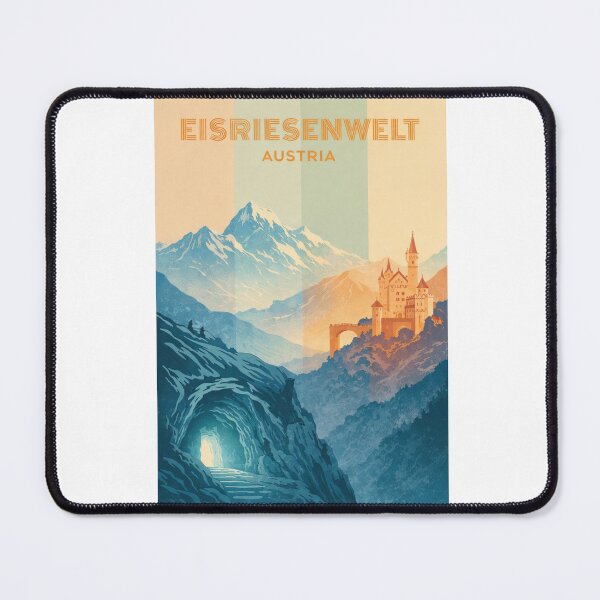 Item preview, Eisriesenwelt Alpine Cave Path – Frozen Entrance, Austrian Mountains, and Werfen Fortress View designed and sold by Aryabek.